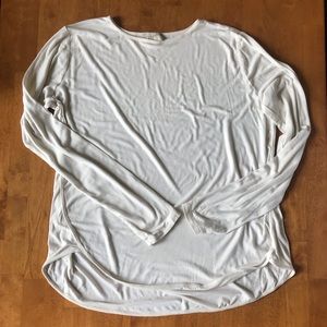 5 for $15 Loft Long Sleeve Cream Shirt Tail Tee